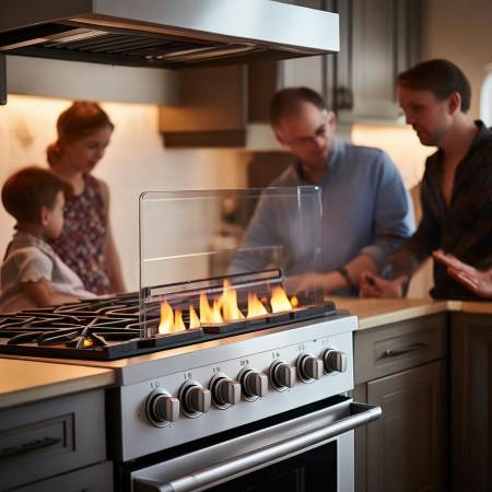 双灶燃气灶安全防护必备：防火围挡选购指南