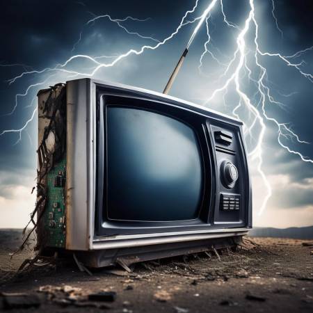雷击致电视故障,信号受阻