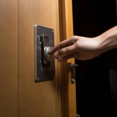 指纹锁位置不便,摸门判断开闭