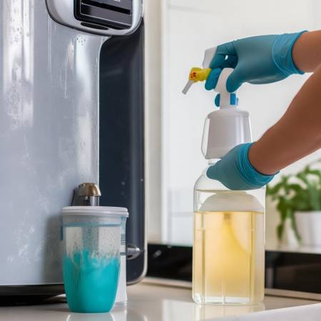 “除垢剂或白醋清洁,活性炭过滤