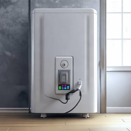 热水器接电源,确认接入