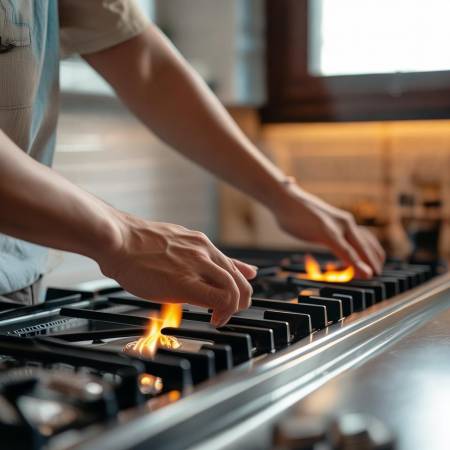 燃气灶风门调节:多观察多练习