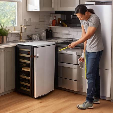 测量厨房选合适红酒柜冰箱