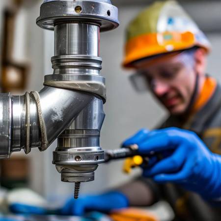 拧紧螺丝，涂抹密封胶