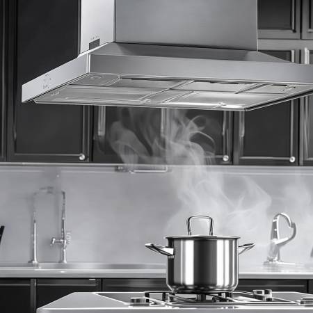 低空油烟机清洁难,自清洁省心