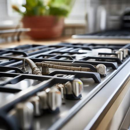 燃气灶管线脱落引发火灾，安全使用警示！