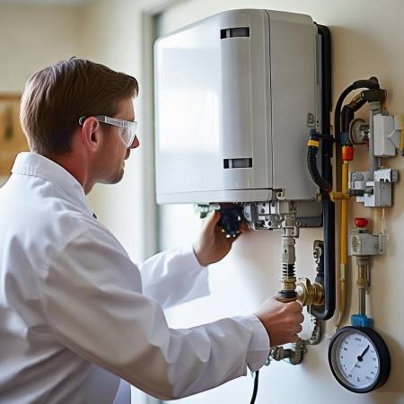 壁挂炉规范安装，试压防泄漏