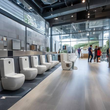 家居新体验中心,智能马桶体验。