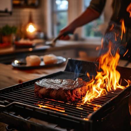 “享受音乐，烤牛排变金黄”