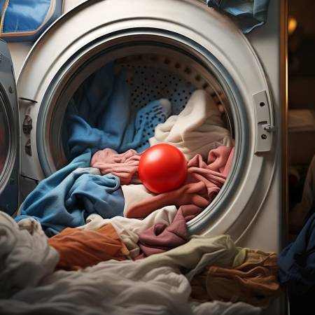 玩具密度与衣物相似，甩不动