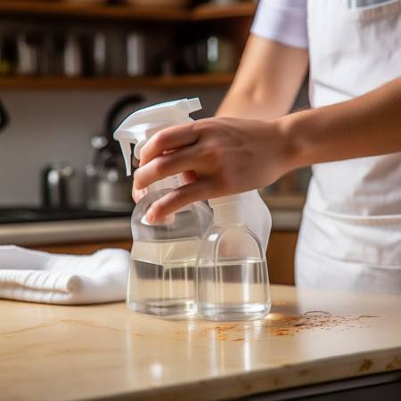 “酒精醋水除油渍”