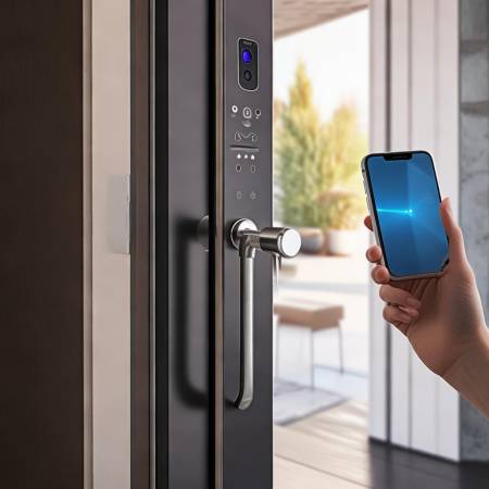 智能门锁，手机拍照开门