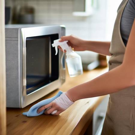 “白醋抹布除水垢”