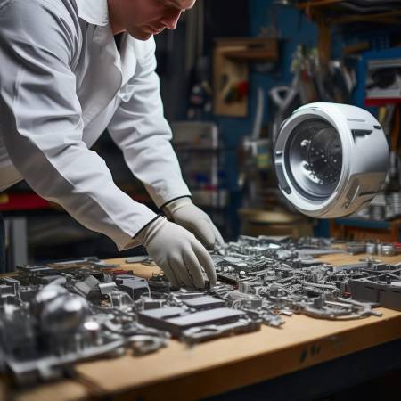 检查洗衣机部件无损