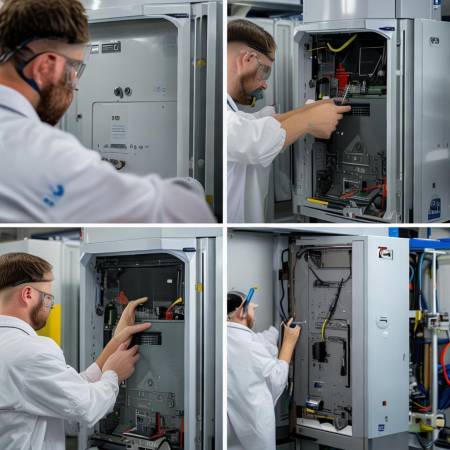 壁挂炉主板安装完毕