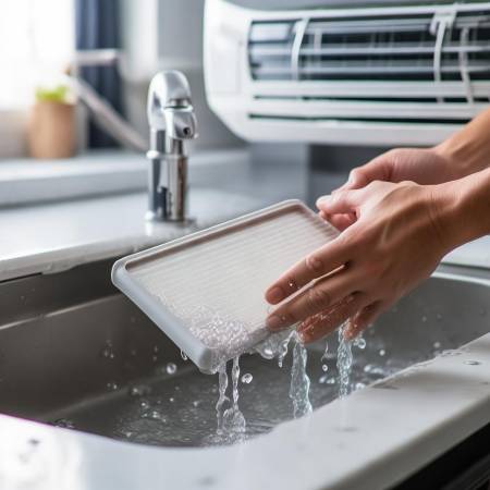 清洗空调滤网，畅通呼吸