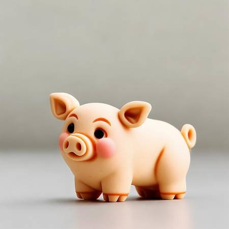 超轻粘土猪冰箱贴