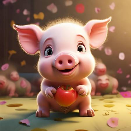 可爱冰箱贴,小猪明星造型