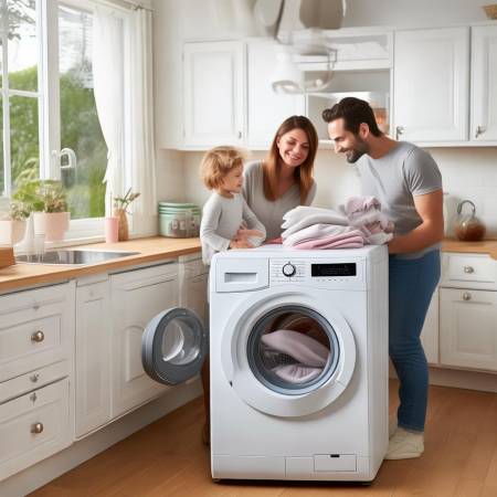 8kg洗衣机满足三口之家需求