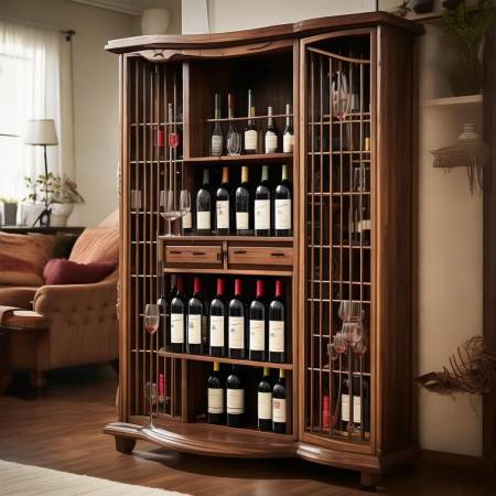 吧台木红酒柜：家居时尚新宠，品味生活首选