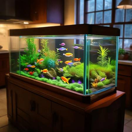 鱼缸选尺寸,观瞻与维护兼顾。