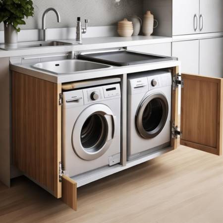 脸盆洗衣机一体柜尺寸及选购指南