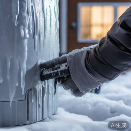 雪后热水器电池检查