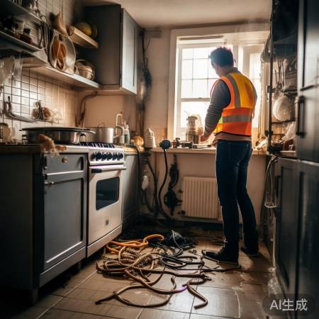 燃气泄漏，立即检查通风和更换软