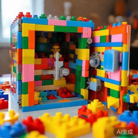 乐高大型保险柜DIY教程：轻松搭建创意安全宝箱