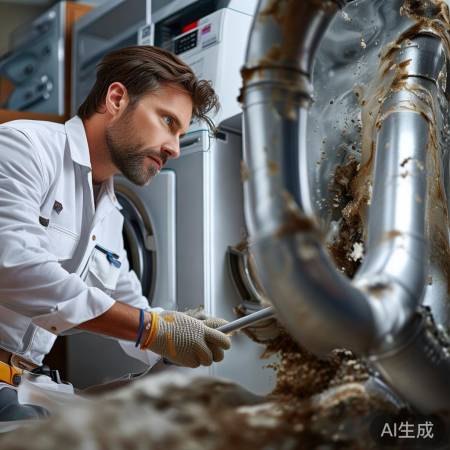 检查并清理洗衣机排水管