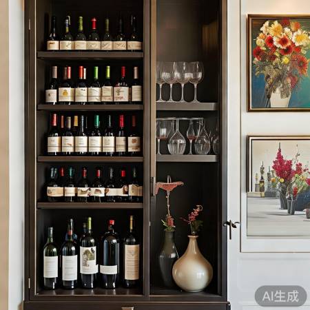 酒柜个性装饰，艺术点缀空间