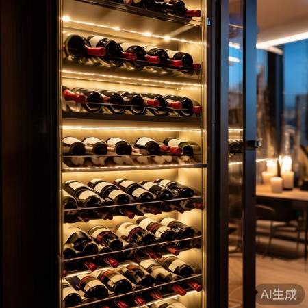 红酒柜温馨灯光