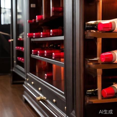 酒柜红酒格子边框设计，提升家居品味