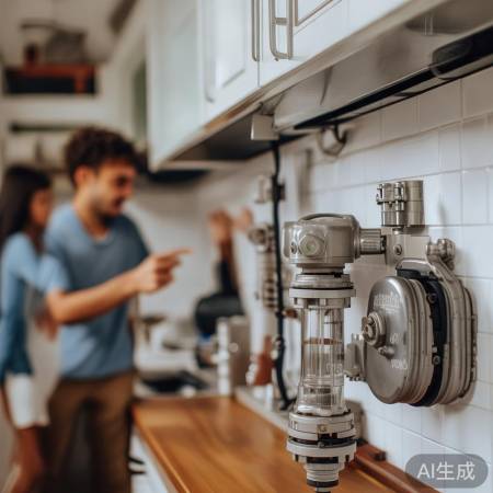 “燃气阀守护厨房安全”