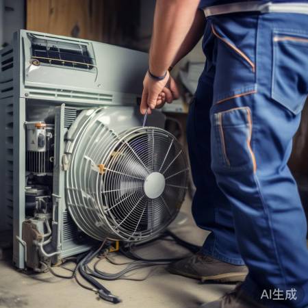 调整风扇叶片,紧固螺丝