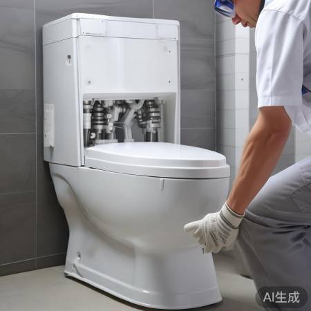 拆卸智能马桶水箱