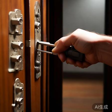 门锁松动可调螺丝或换新