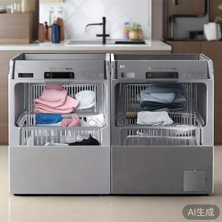 LG子母洗衣机,分层洗护更贴心
