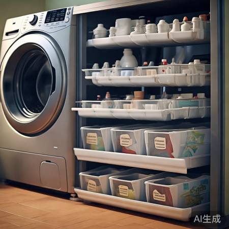 洗衣机垃圾桶收纳技巧