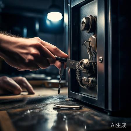 撬开钥匙孔拔保险柜钥匙