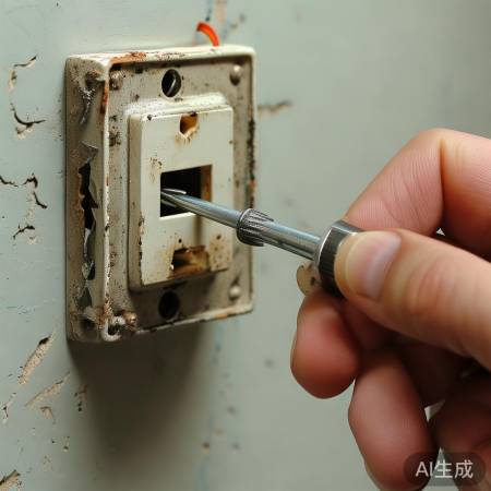 拆旧插座,观察接线方式