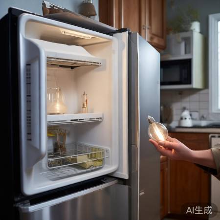 检查冰箱灯泡及电路