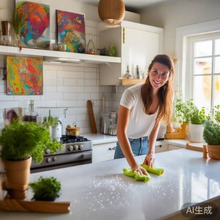 厨房清洁，生活美好